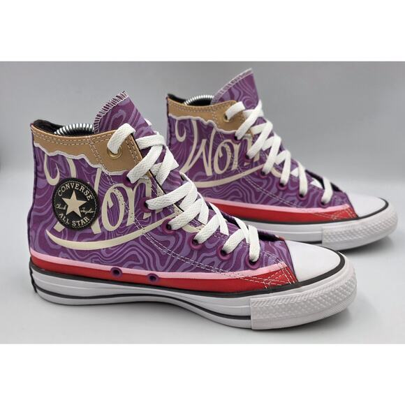 Converse Willy Wonka x Chuck Taylor All Star High Swirl Mens Sz 4 Womens Sz 6 - Picture 1 of 14